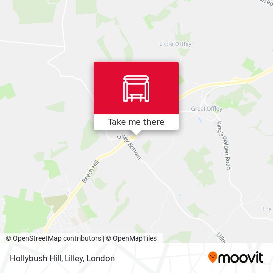 Hollybush Hill, Lilley map
