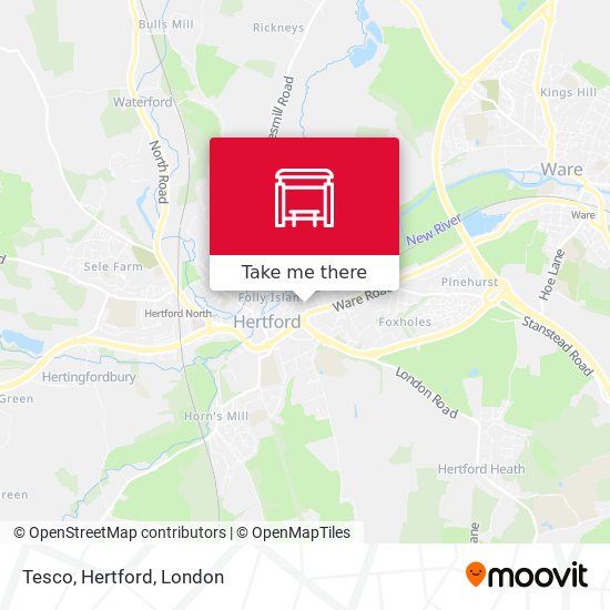 Tesco, Hertford map