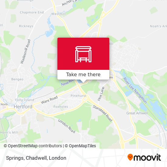 Springs, Chadwell map