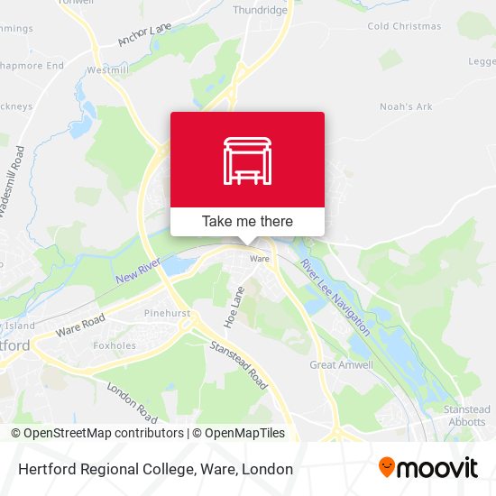 Hertford Regional College, Ware map