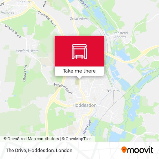 The Drive, Hoddesdon map