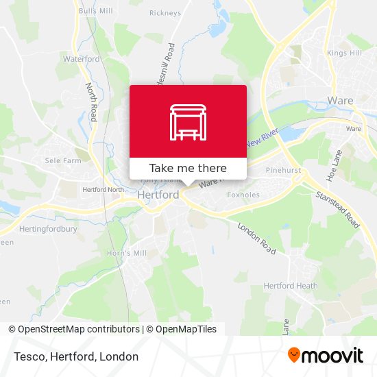 Tesco, Hertford map