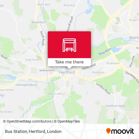 Bus Station, Hertford map