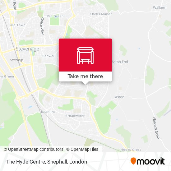 The Hyde Centre, Shephall map
