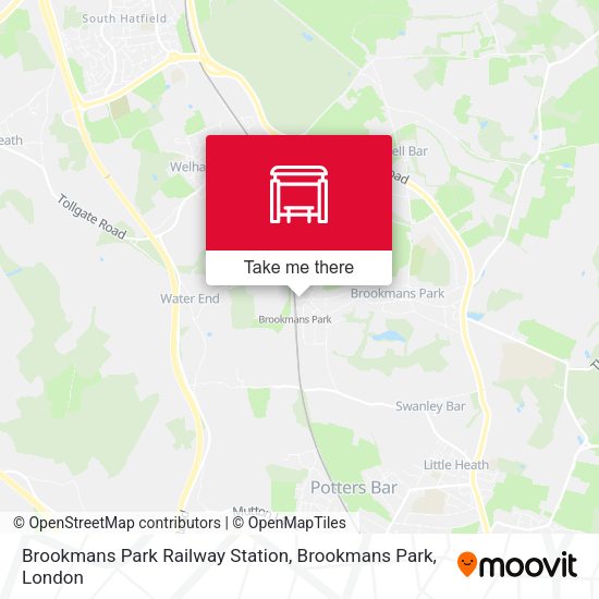 Brookmans Park Railway Station, Brookmans Park map