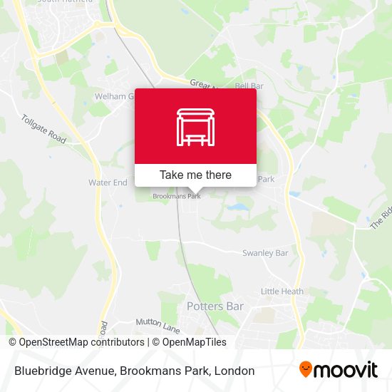 Bluebridge Avenue, Brookmans Park map