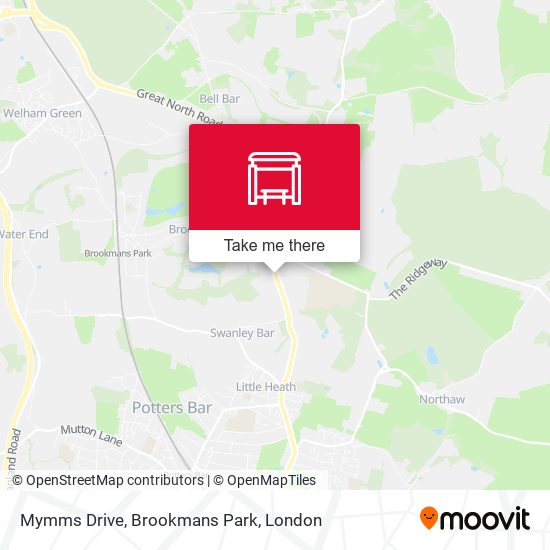 Mymms Drive, Brookmans Park map