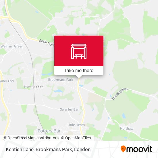 Kentish Lane, Brookmans Park map
