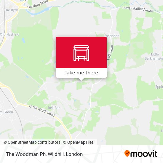 The Woodman Ph, Wildhill map