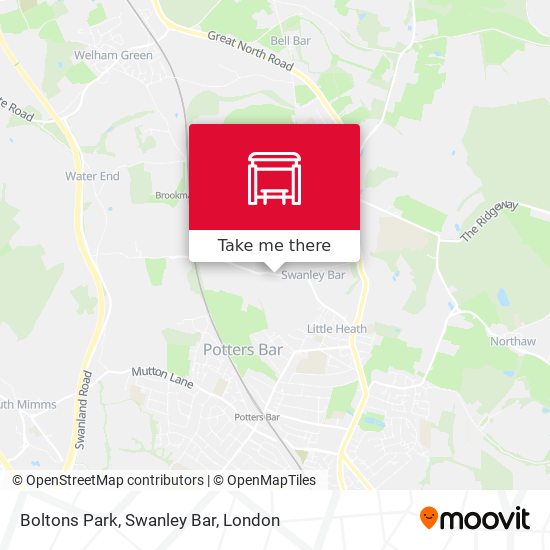 Boltons Park, Swanley Bar map