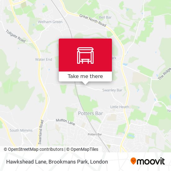 Hawkshead Lane, Brookmans Park map