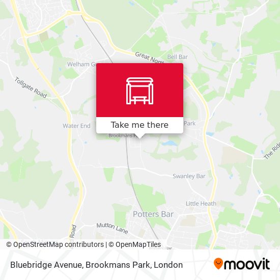 Bluebridge Avenue, Brookmans Park map