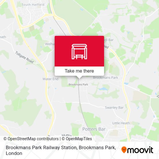 Brookmans Park Railway Station, Brookmans Park map