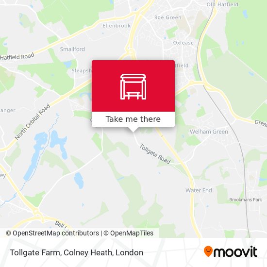 Tollgate Farm, Colney Heath map