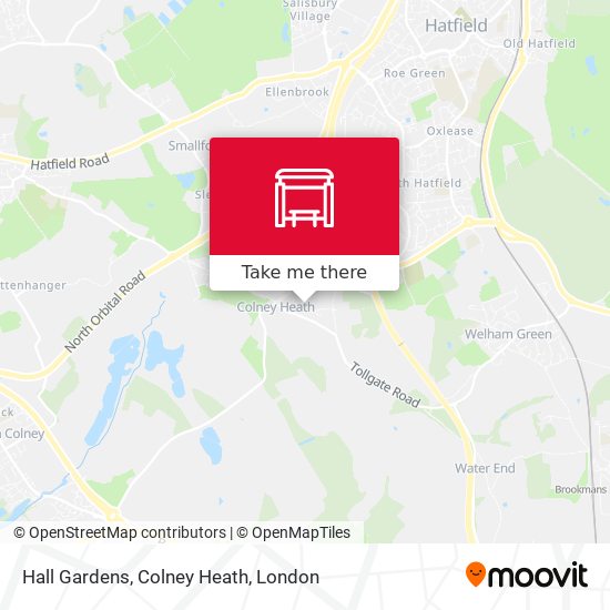 Hall Gardens, Colney Heath map