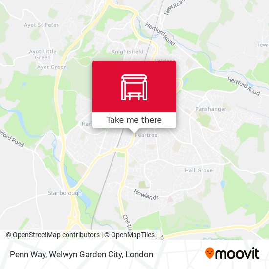 Penn Way, Welwyn Garden City map