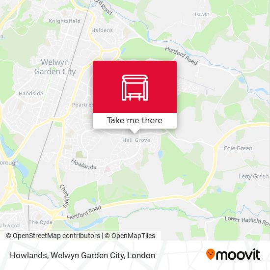 Howlands, Welwyn Garden City map