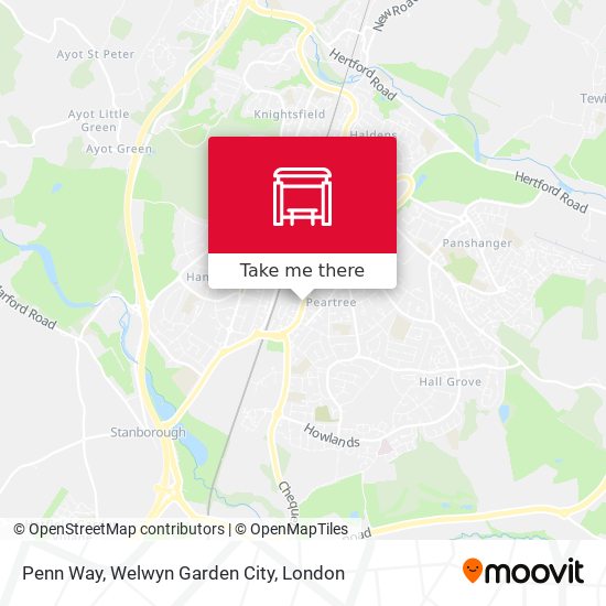 Penn Way, Welwyn Garden City map