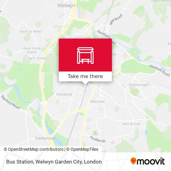 Bus Station, Welwyn Garden City map