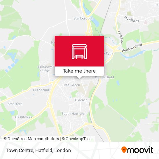 Town Centre, Hatfield map