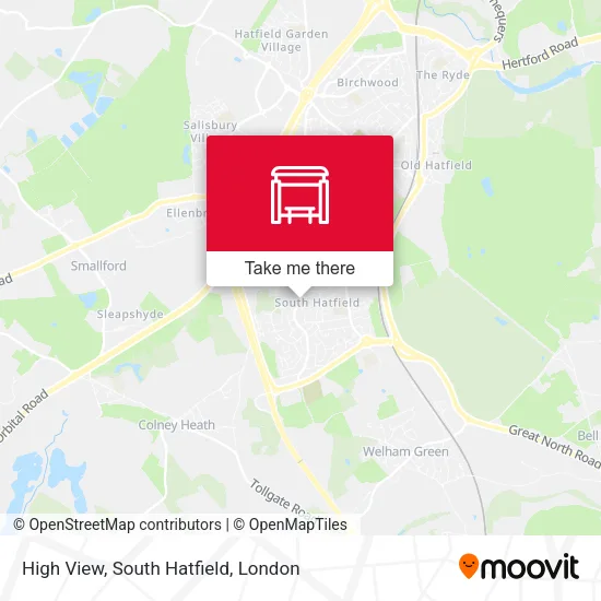 High View, South Hatfield map