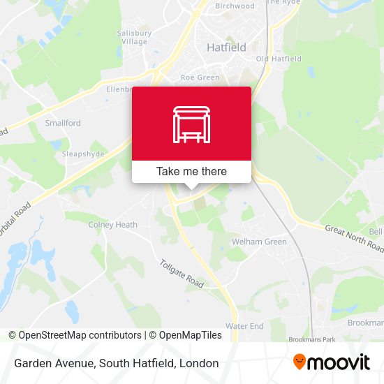 Garden Avenue, South Hatfield map