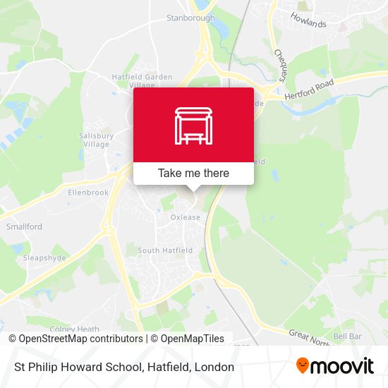 St Philip Howard School, Hatfield map