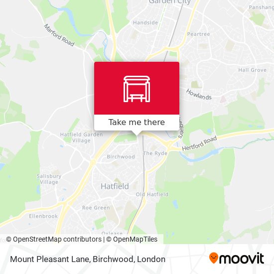 Mount Pleasant Lane, Birchwood map