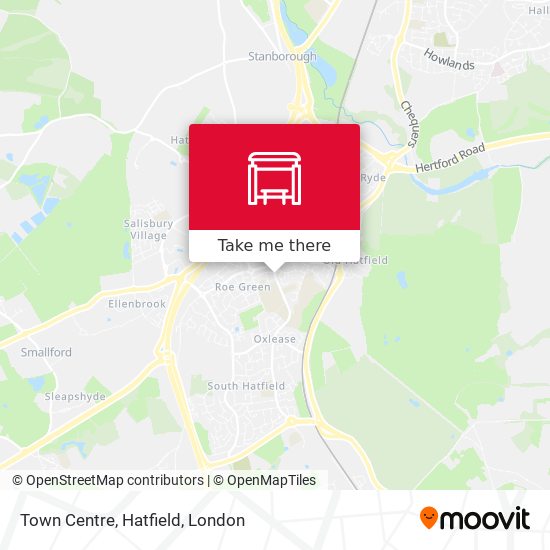 Town Centre, Hatfield map