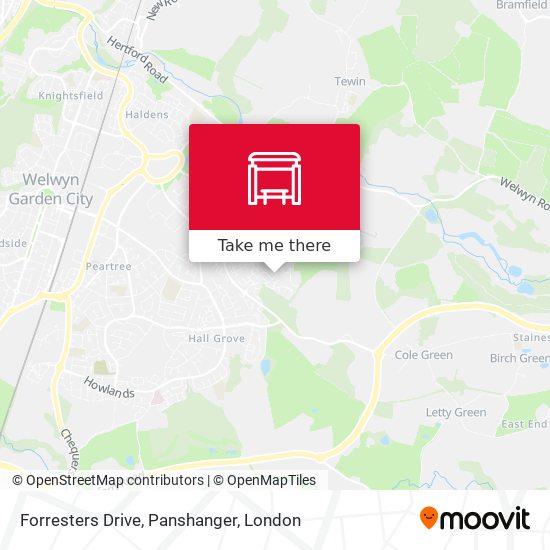 Forresters Drive, Panshanger map
