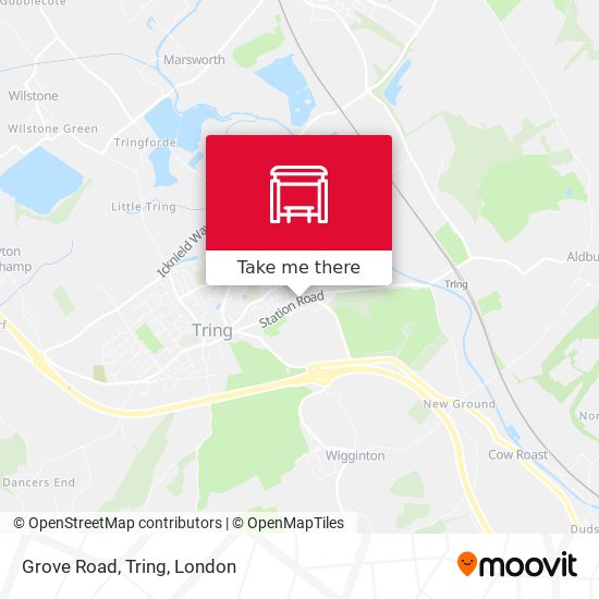 Grove Road, Tring map