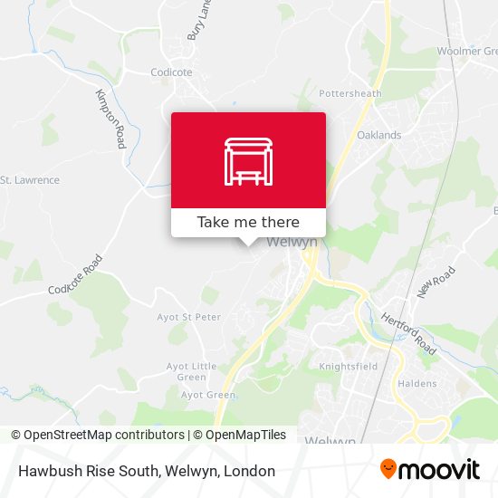 Hawbush Rise South, Welwyn map