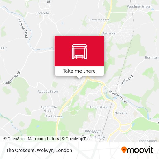 The Crescent, Welwyn map