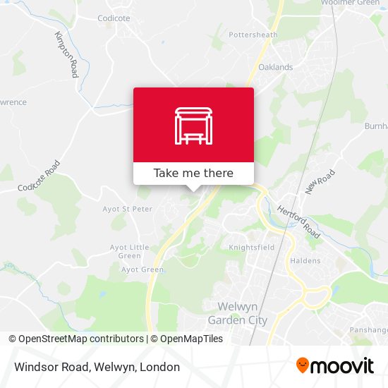 Windsor Road, Welwyn map