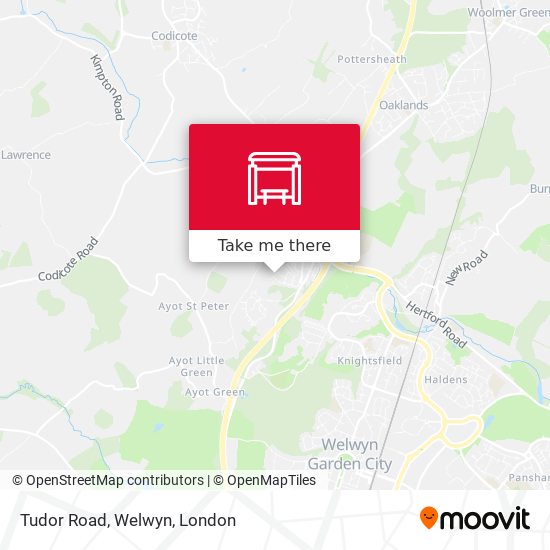Tudor Road, Welwyn map