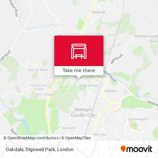 Oakdale, Digswell Park map