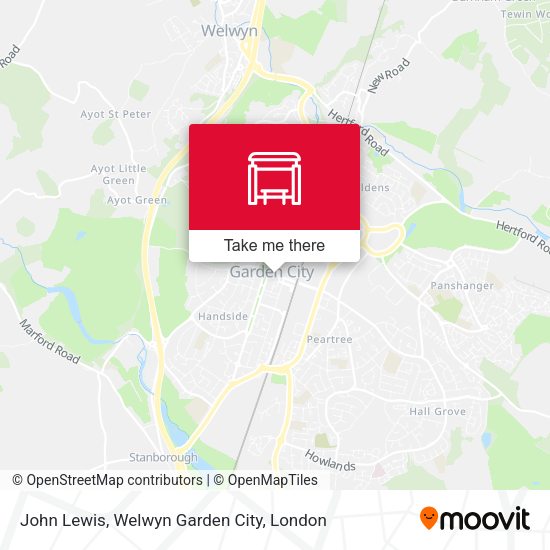 John Lewis, Welwyn Garden City map