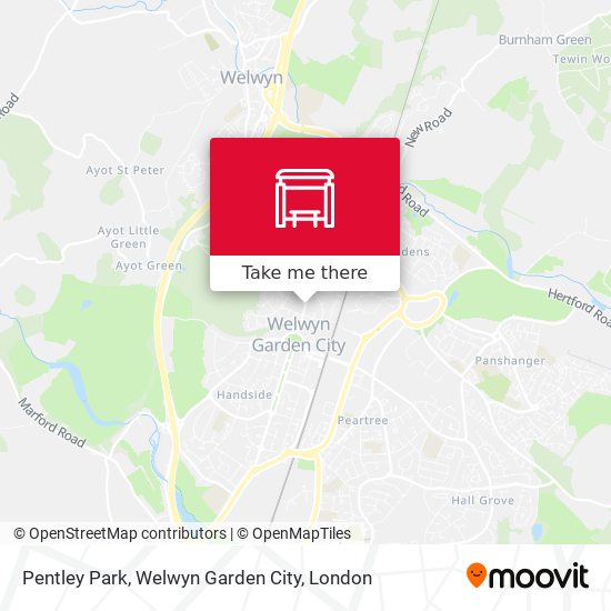 Pentley Park, Welwyn Garden City map