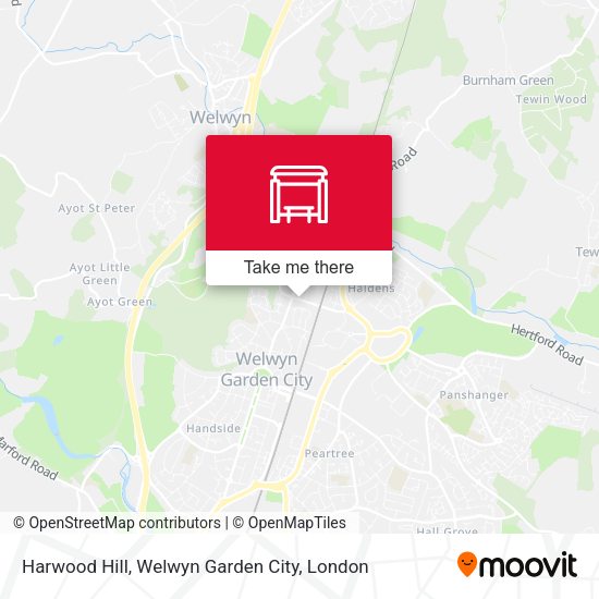Harwood Hill, Welwyn Garden City map