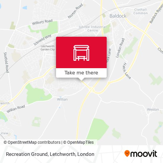 Recreation Ground, Letchworth map