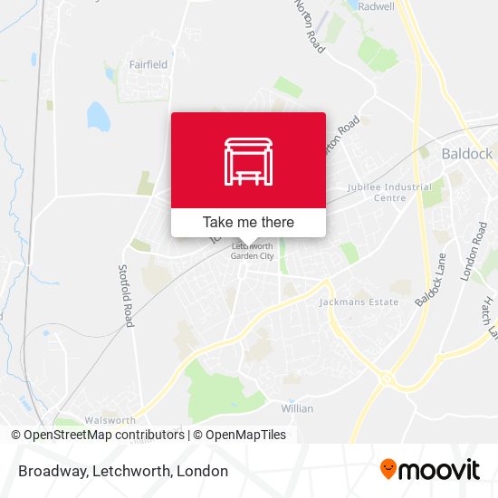 Broadway, Letchworth map