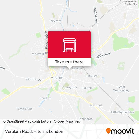 Verulam Road, Hitchin map