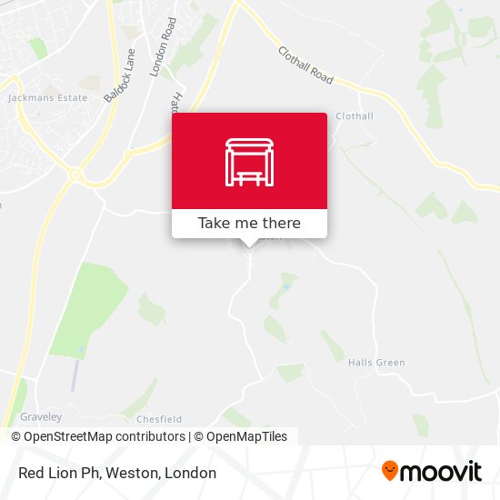 Red Lion Ph, Weston map