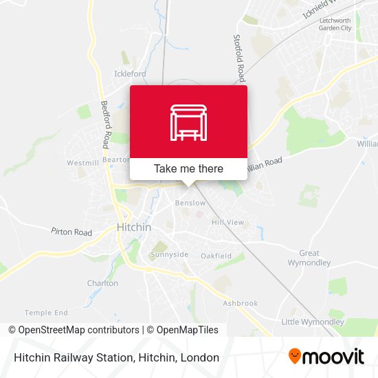 Hitchin Railway Station, Hitchin map