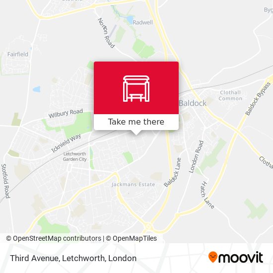 Third Avenue, Letchworth map