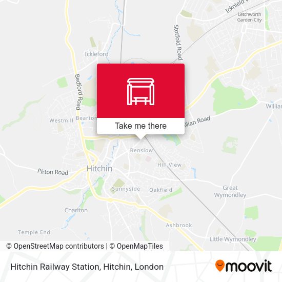 Hitchin Railway Station, Hitchin map
