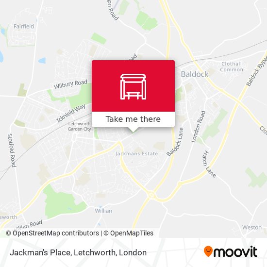 Jackman's Place, Letchworth map