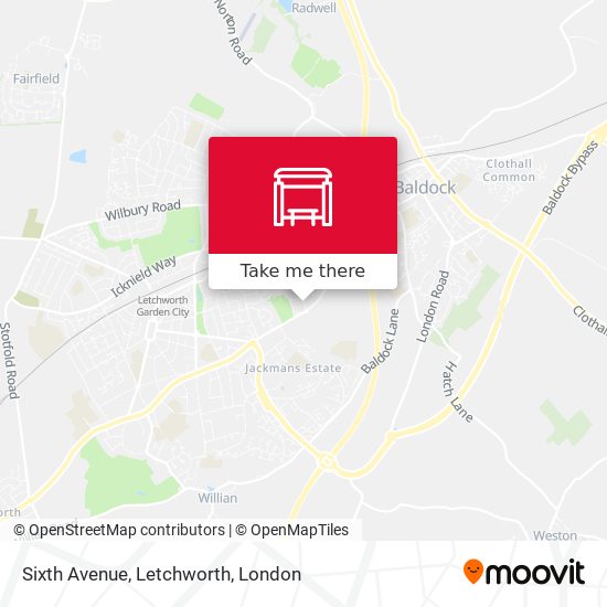 Sixth Avenue, Letchworth map