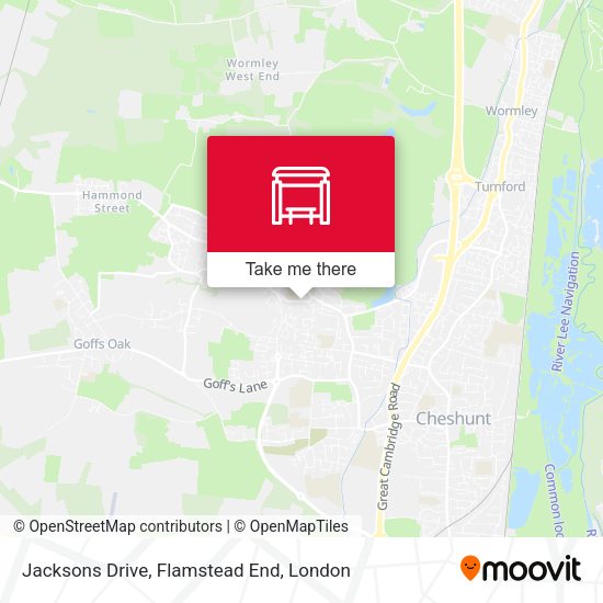Jacksons Drive, Flamstead End map
