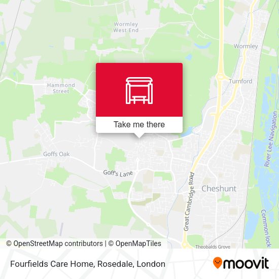 Fourfields Care Home, Rosedale map